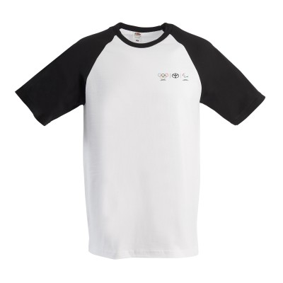 Olympia Herren T-Shirt mit schwarzen Kontrastärmeln 	