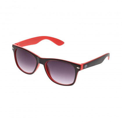 Unisex Sonnenbrille, schwarz & rot matt